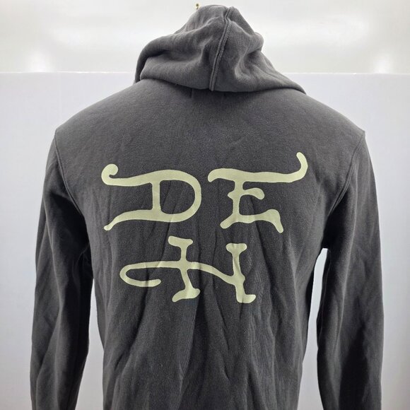 Vintage Ed Hardy Hoodie Love Kill Slowly Skull Tattoo Y2K Gray Size S Small - Picture 2 of 8